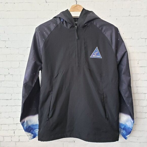 RIPNDIP Nasa Space Commit Half Zip Hooded Pullover Mens Size S Cat Wizard Nerm - Picture 3 of 12
